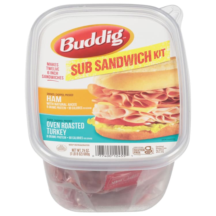 Buddig Sub Kit Or Tky/Smk Ham