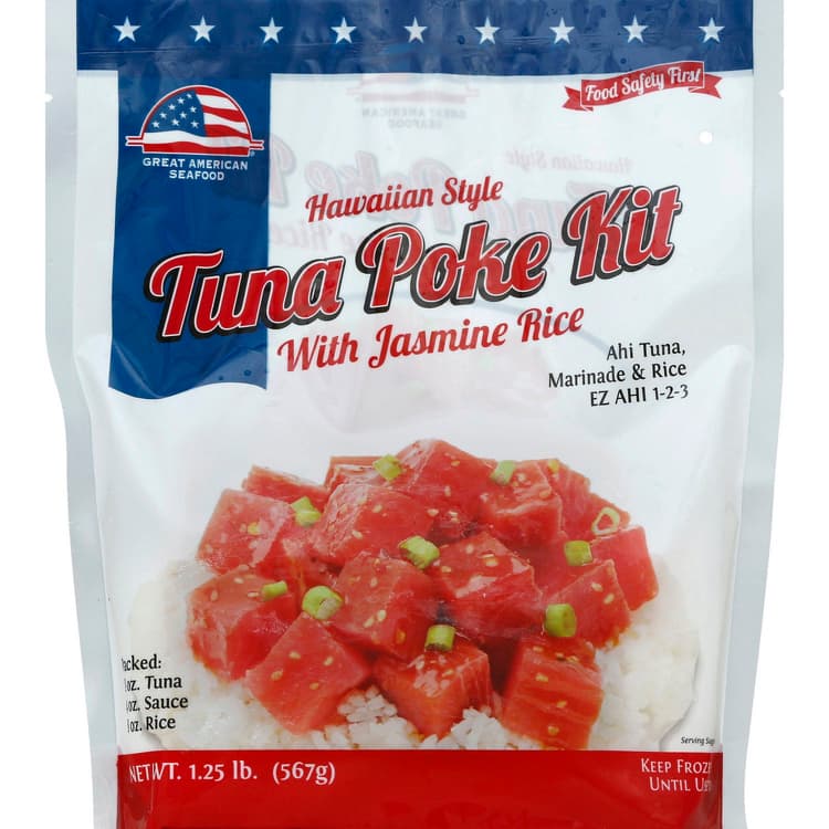Great American Seafood Tuna Poke Kit, With Jasmine Rice, Hawaiian Style