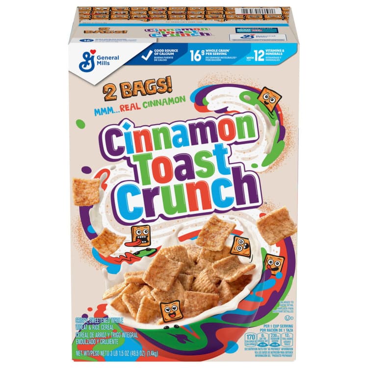 General Mills Whole Wheat And Rice Cinnamon Toast Crunch Cereal