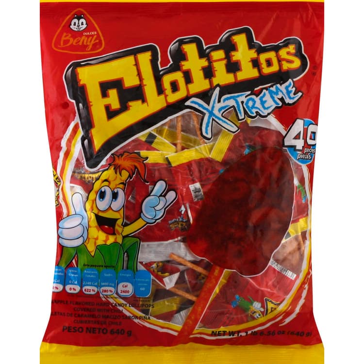 Beny Lollipops, Pineapple Flavored, Elotitos X-Treme