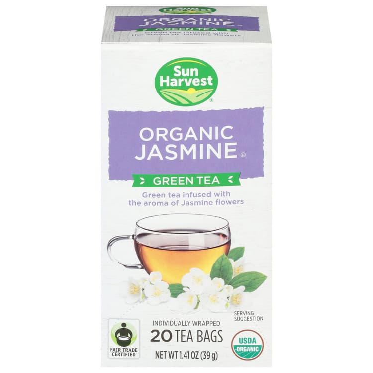Sun Harvest, Green Tea, Organic, Jasmine