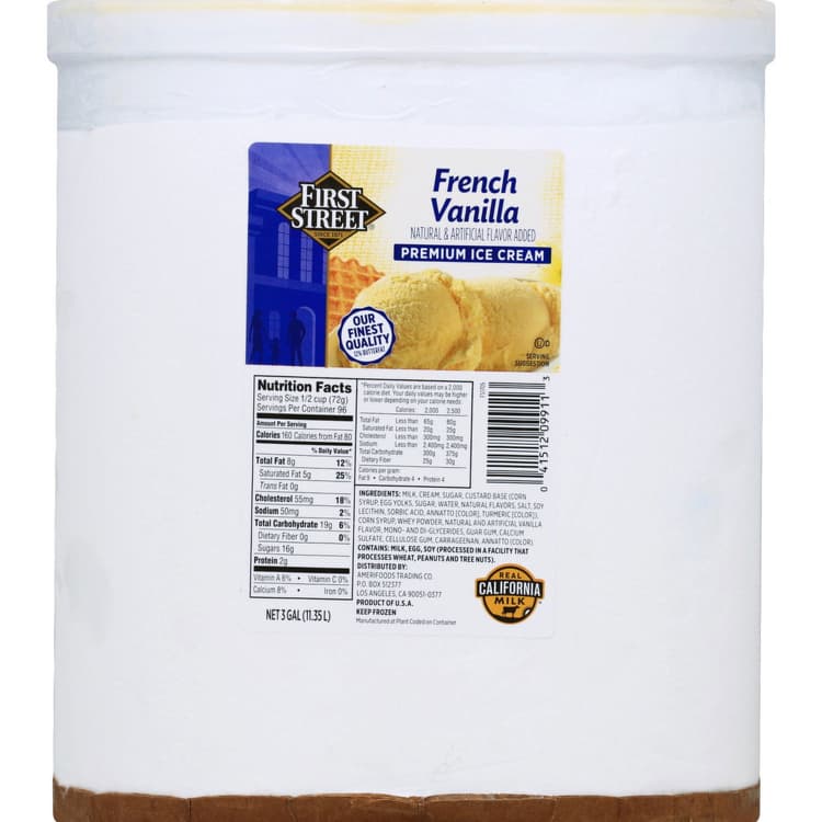First Street Ice Cream, Premium, French Vanilla