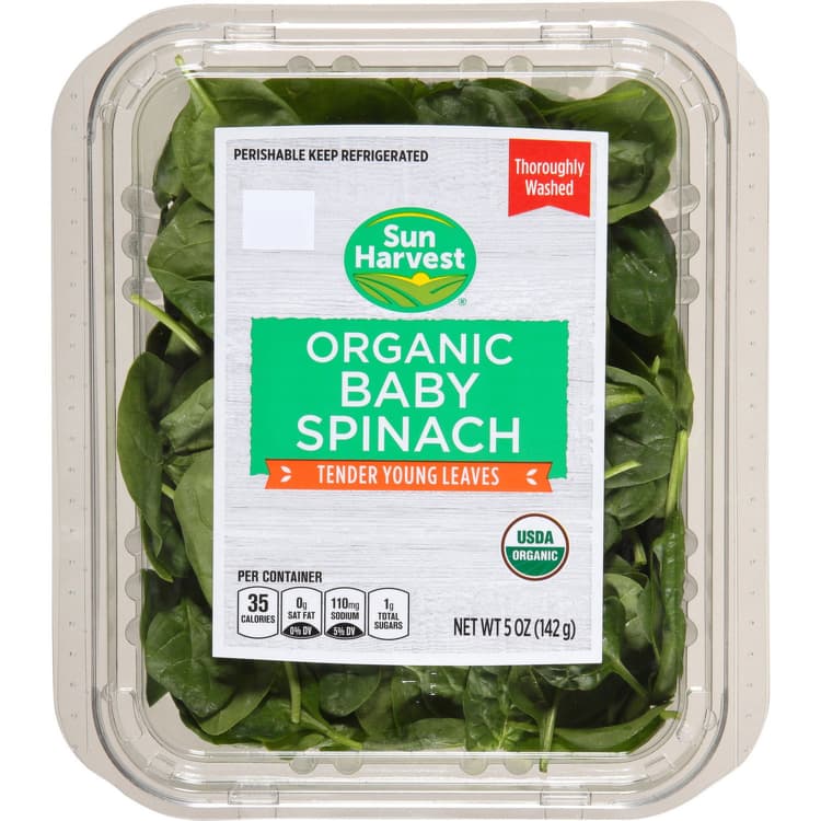 Sun Harvest Baby Spinach, Organic