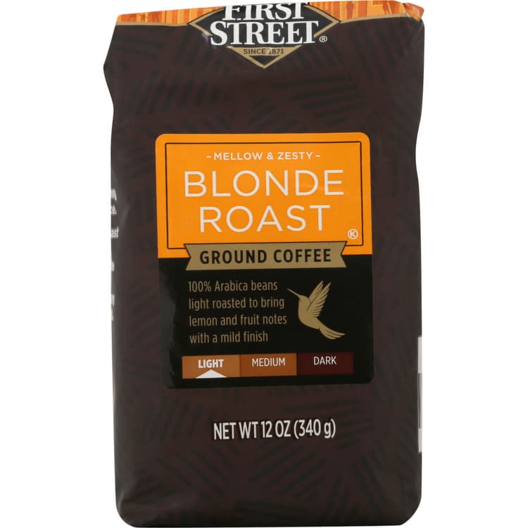 First Street Coffee, Ground, Light, Blonde Roast