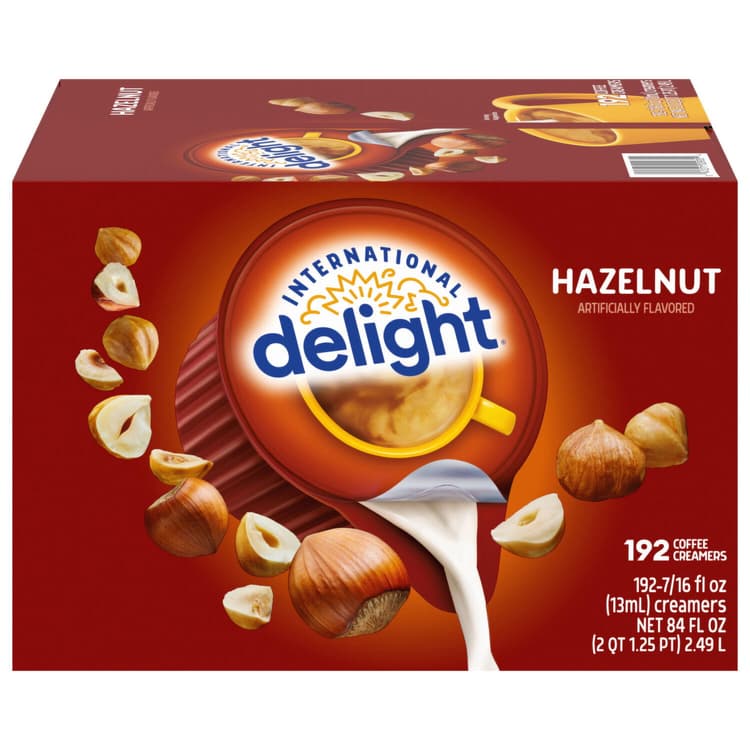 International Delight Creamer, Hazelnut, Singles