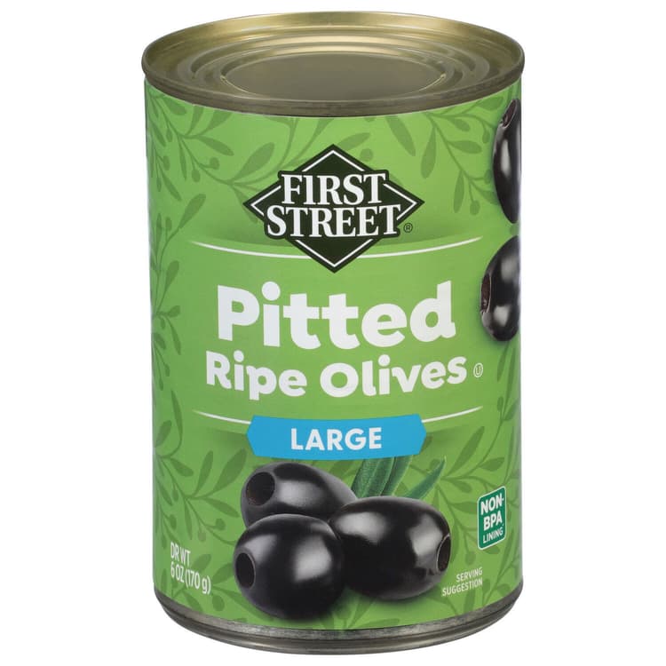 First Street Olives, California Ripe, Large Pitted