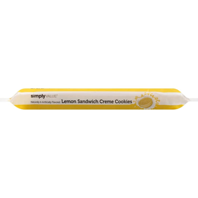 Simply Value Cookies, Sandwich Creme, Lemon