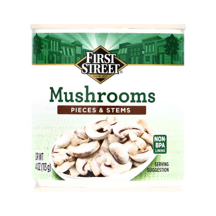 First Street Mushrooms, Pieces & Stems