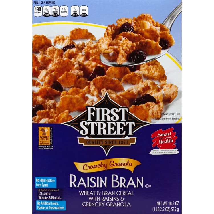 First Street Raisin Bran Crunchy Granola Cereal