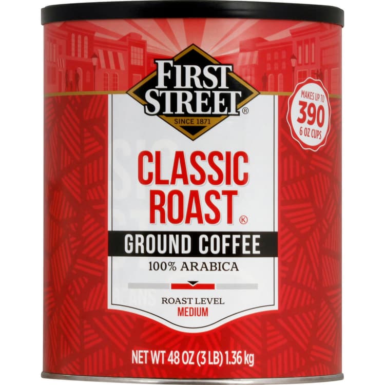 First Street Coffee, 100% Arabica, Ground, Medium, Classic Roast