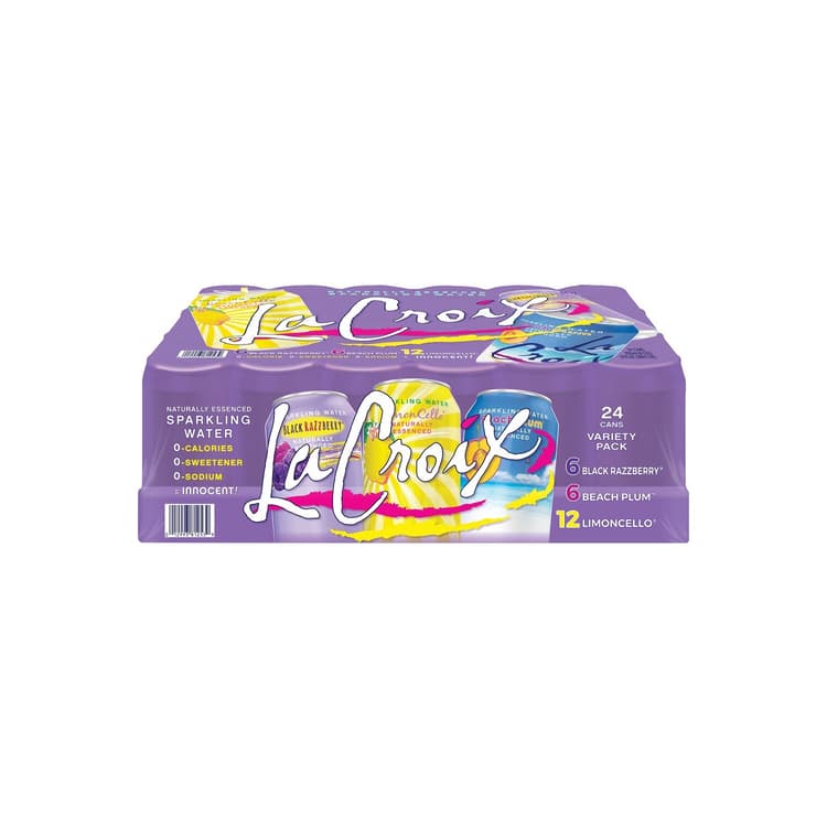 Lacroix Sparkling Water, Variety Pack ( Limoncello, Beach Plum, Black Razzberry