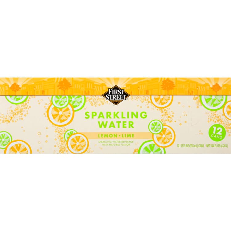 First Street Sparkling Water, Lemon Lime