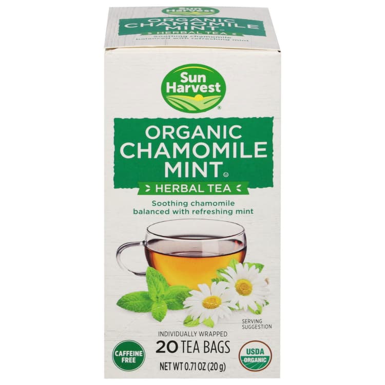 Sun Harvest Herbal Tea, Organic, Chamomile Mint