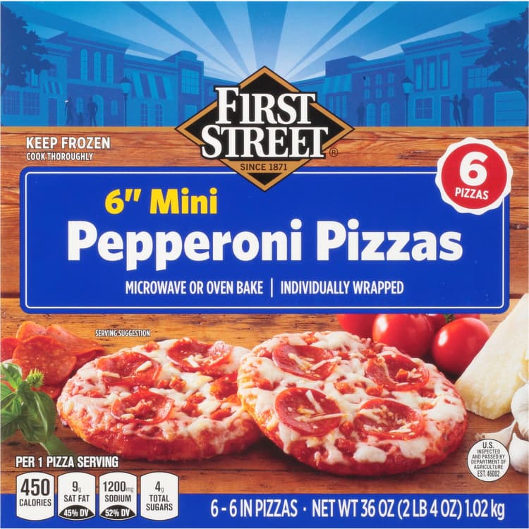 First Street Pizzas, Pepperoni, Mini