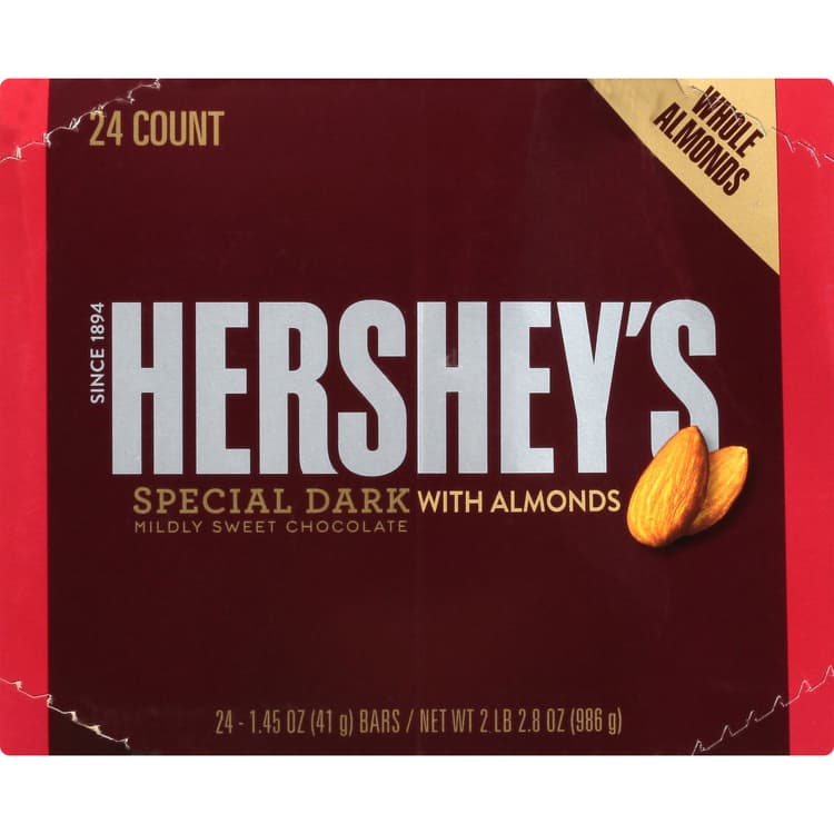 Hersheys, Special Dark - Chocolate Bulk Candy Bar, With Almonds