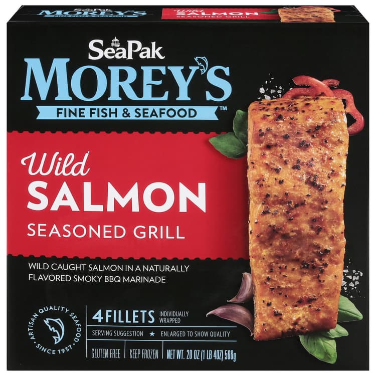 Seapak Morey'S Salmon, Seasoned Grill, Wild