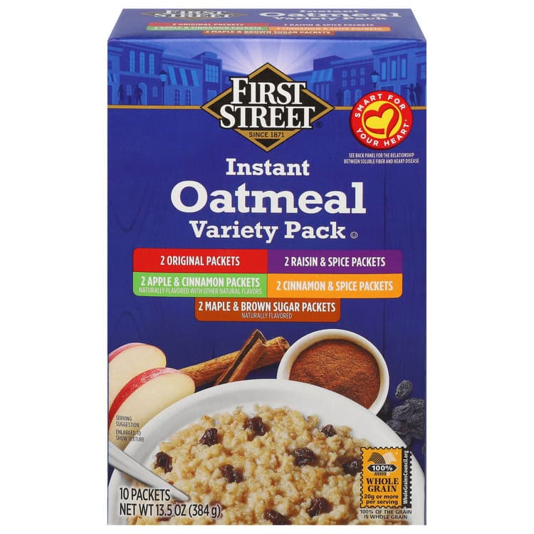 First Street Oatmeal, Instant, Variety