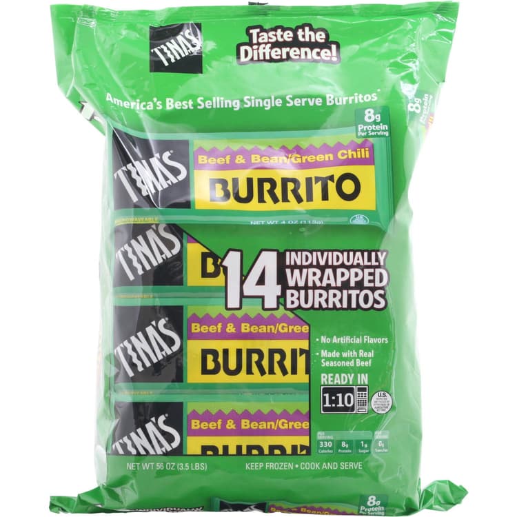 Tina'S Burritos, Beef & Bean/Grill Chili