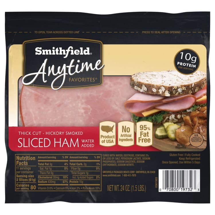 Smithfield Thick Cut Hickory Smoked Sliced Ham