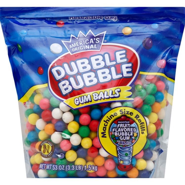 Dubble Bubble Gum Balls, Machine Size Refills
