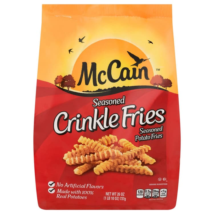 Mccain Potato Fries, Crinkle, Seasoned