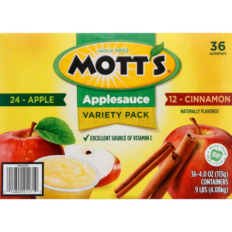 Motts Applesauce, Apple/Cinnamon, Variety