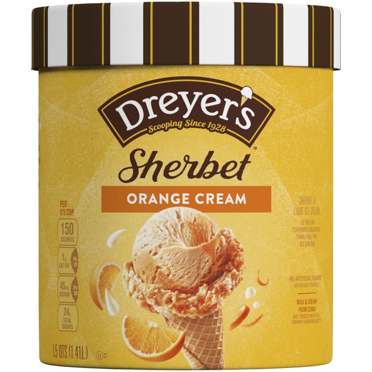 Edy'S Sherbet, Grand, Dreamin' Of Orange Cream