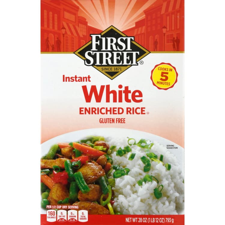 First Street White Rice, Enriched, Instant