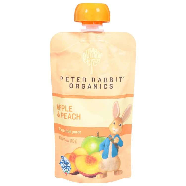 Peter Rabbit Organics Fruit Puree, Organic, Apple Peach