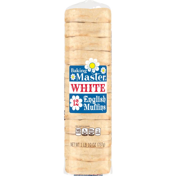 Baking Master English Muffins, White
