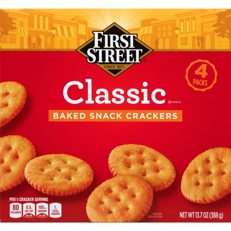 First Street Snack Crackers, Baked, Classic