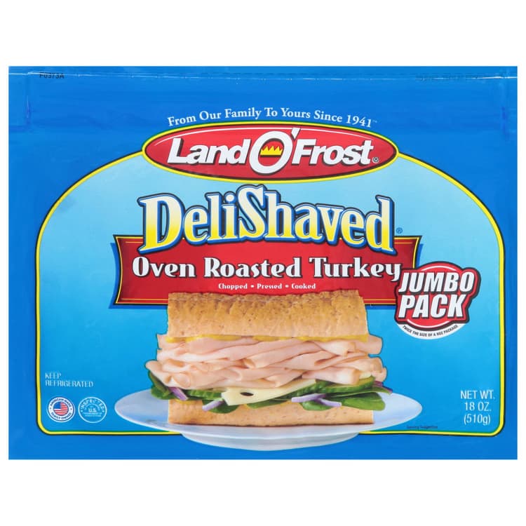 Land O'Frost Turkey, Oven Roasted, Jumbo