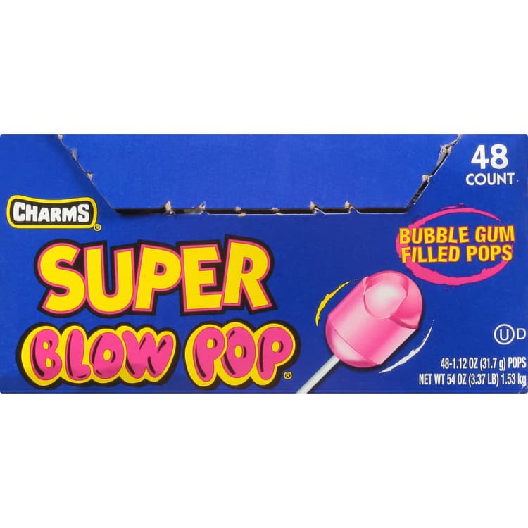 Charms Blow Pop, Assorted Flavors, Super