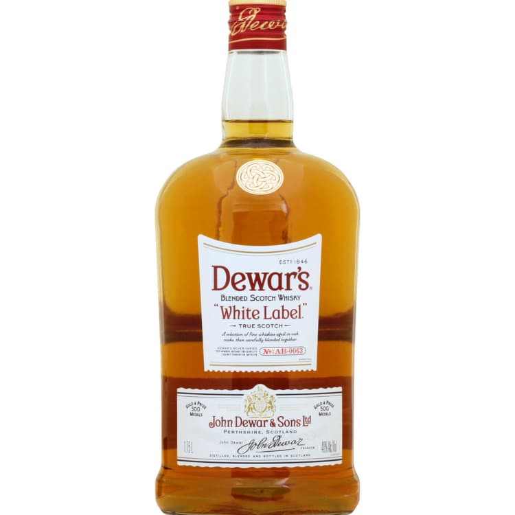 Dewars White Label Whisky, Scotch, Blended