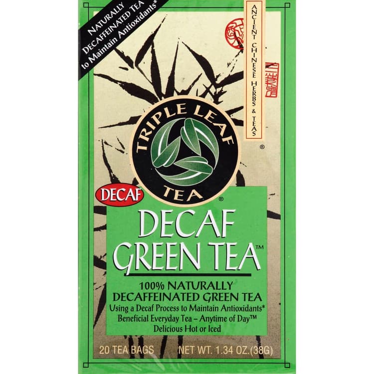 Triple Leaf Tea Herbal Tea, Green Tea, Decaf