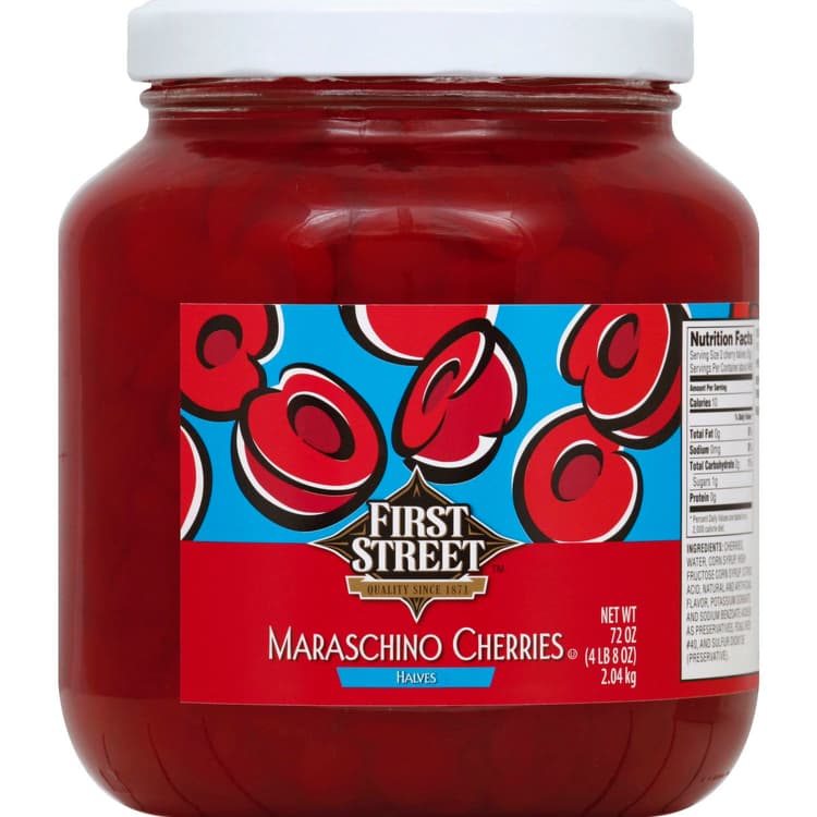 First Street Cherries, Maraschino, Halves
