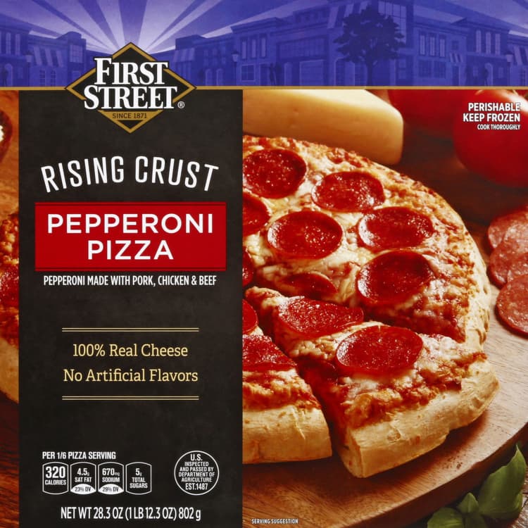 First Street Pizza, Pepperoni, Rising Crust