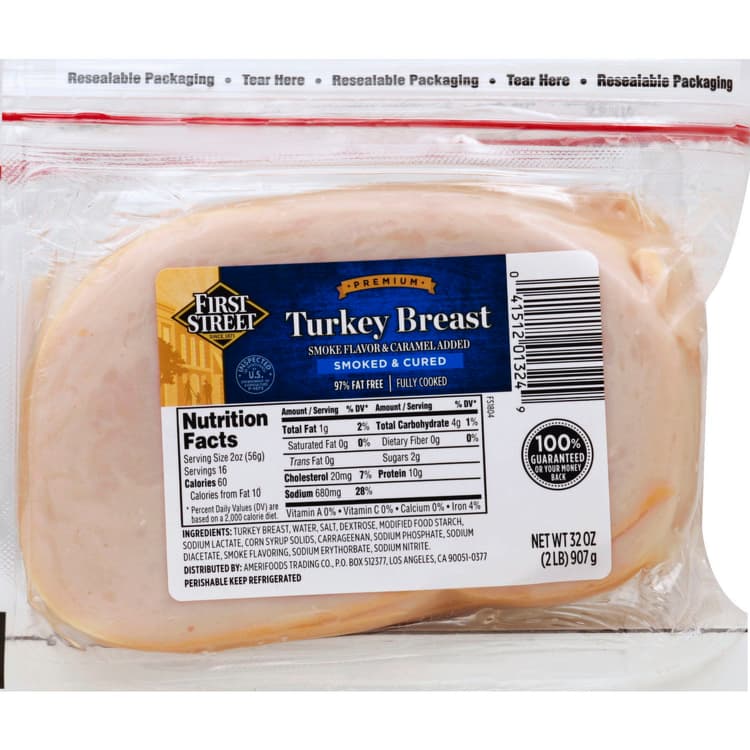 First Street Turkey Breast, Smoked & Cured