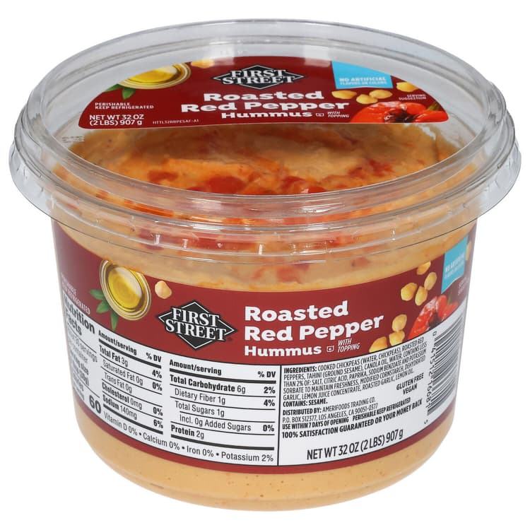 First Street, Hummus, Roasted Red Pepper
