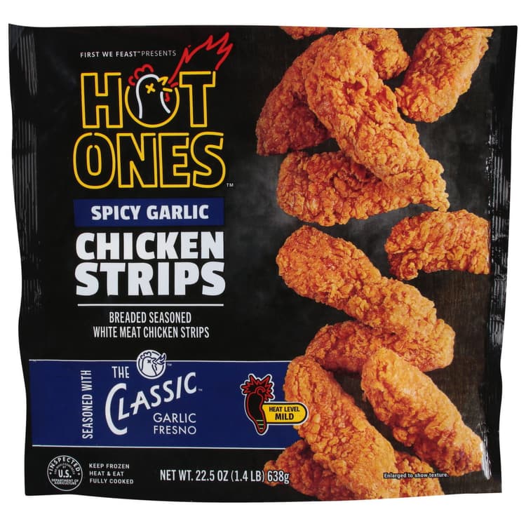 Hot Ones Chicken Strips, Spicy Garlic, Mild