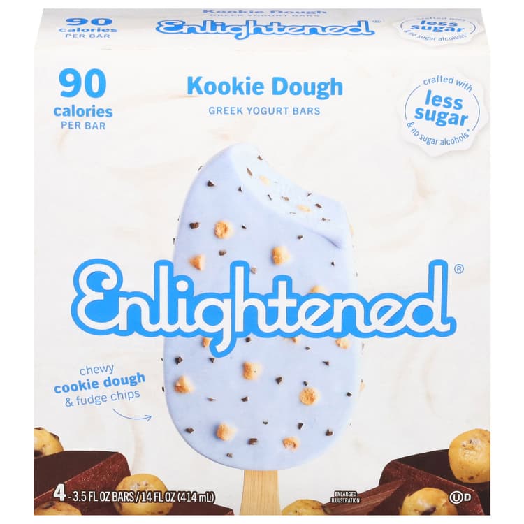 Enlightened Yogurt Bars, Kookie Dough, Greek