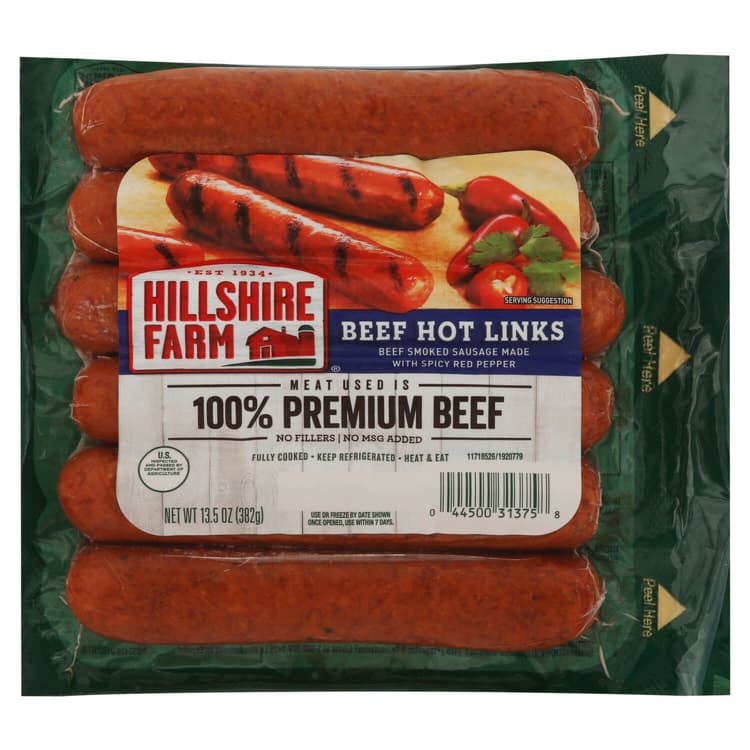Hillshire Farm Hot Beef Smoked Sausage Links