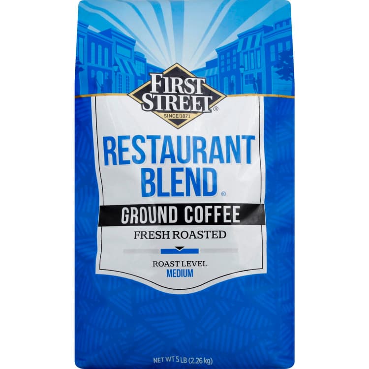 First Street Coffee, Ground, Medium Roast, Restaurant Blend