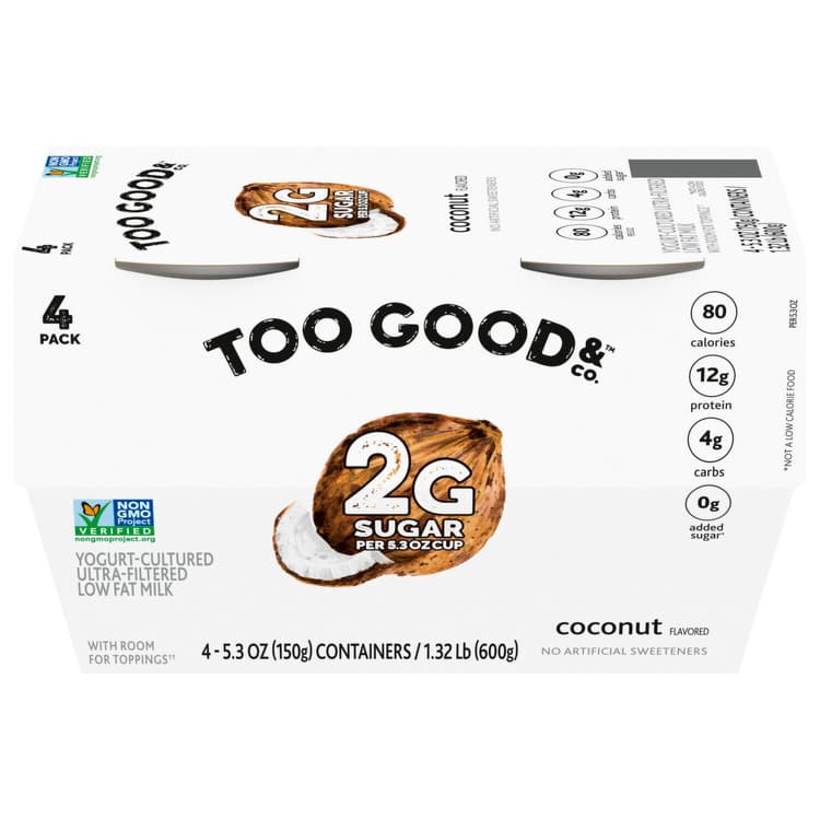 Two Good Coconut Low Fat Lower Sugar Greek Yogurt