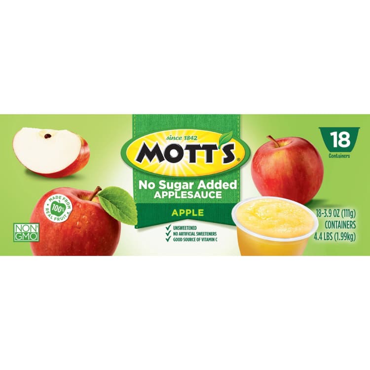 Motts No Sugar Added Applesauce Cups