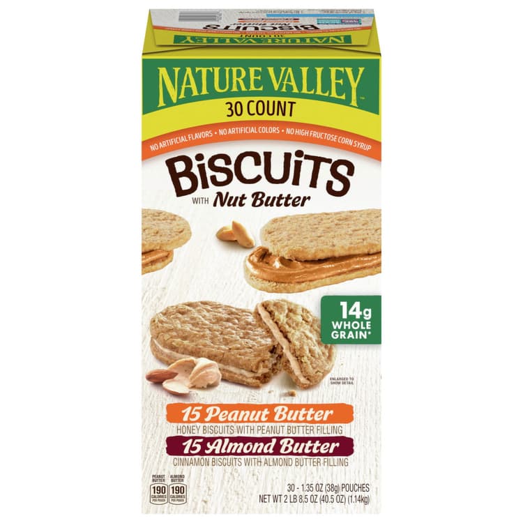 Nature Valley Biscuits, With Nut Butter, Peanut Butter/Almond Butter
