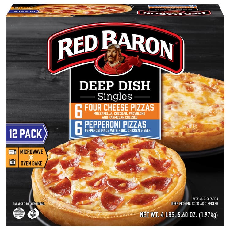 Red Baron Pizza, Deep Dish, Singles