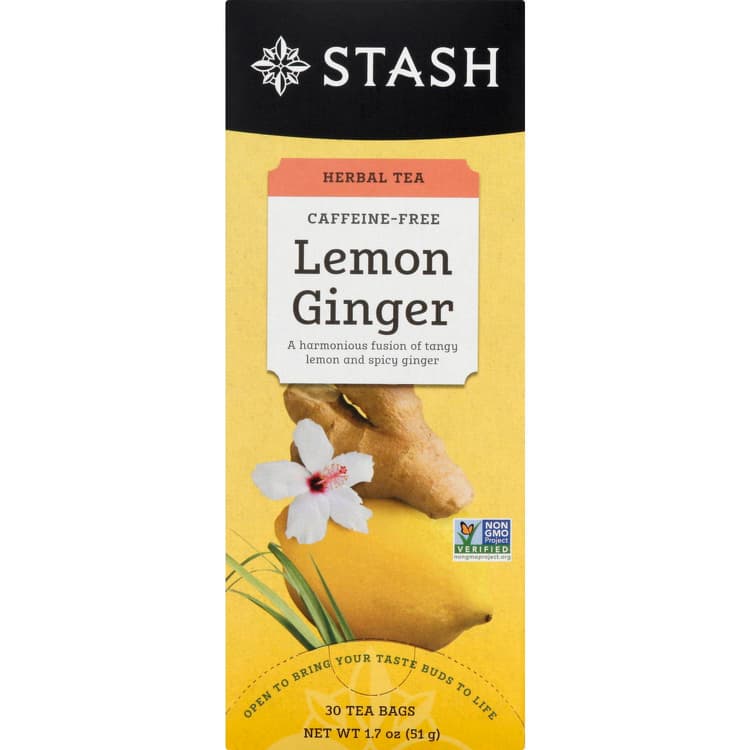 Stash Herbal Tea, Lemon Ginger, Caffeine-Free