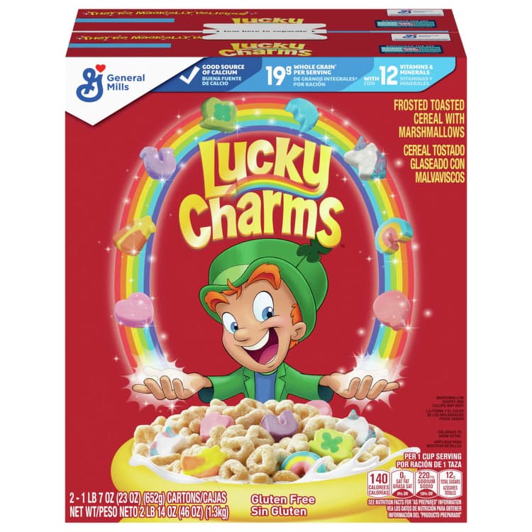 General Mills Lucky Charms Frosted Toasted Oat Cereal With Marshmallows