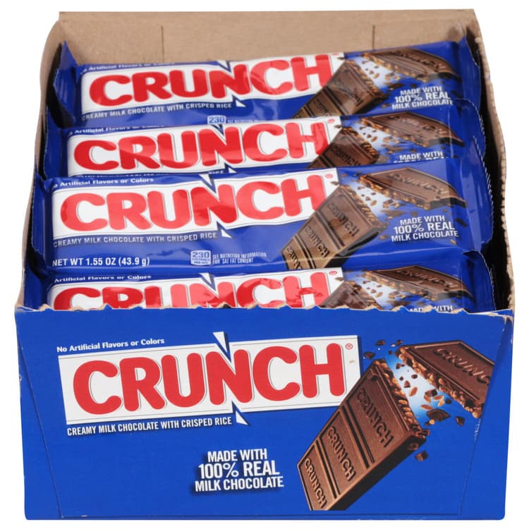 Crunch Bars, Creamy Milk Chocolate With Crisped Rice